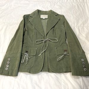 Olive green corduroy blazer